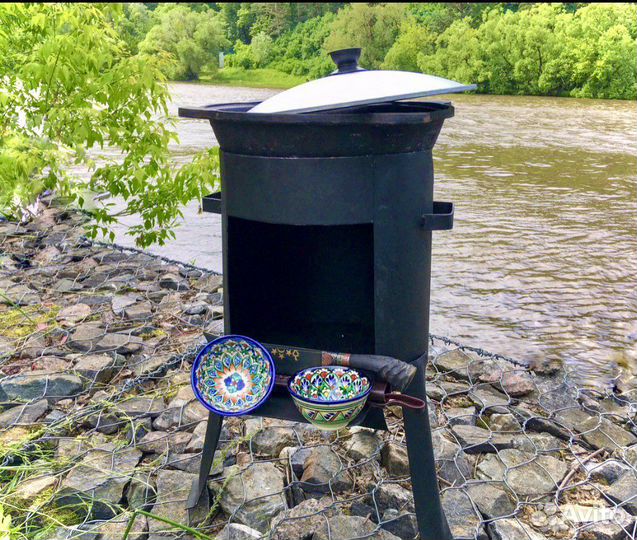 Казан 16л + Печь 2мм + Шумовка Казан Чугунный