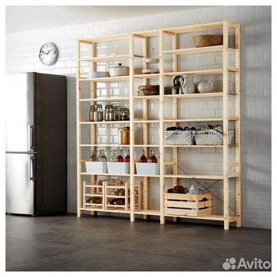 Система хранения, стеллаж из дерева