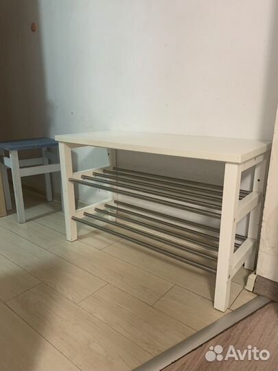 Вешалка IKEA и полка для обуви IKEA