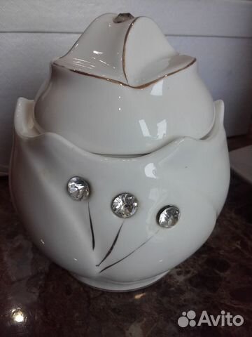 Сахарница фарфоровая, стразы milord