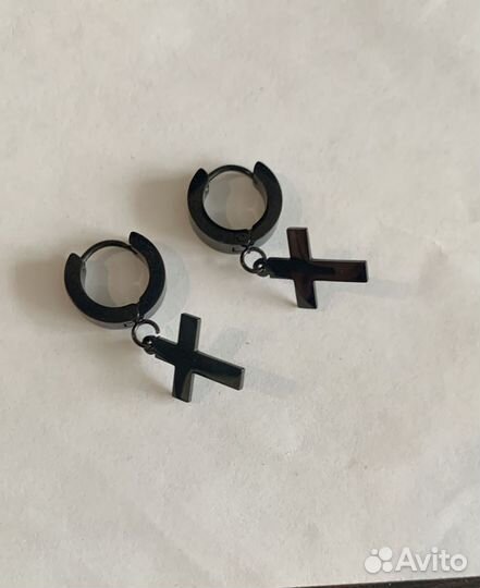 Серьги крестики