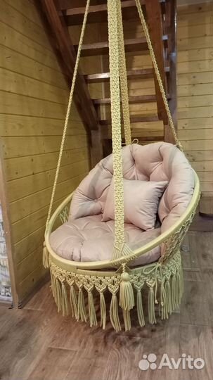 Подвесное кресло макраме
