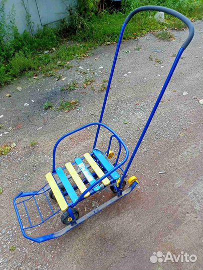 Санки со складывающимися колесами