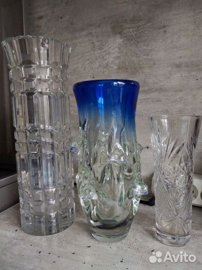 Ваза хрусталь стекло СССР