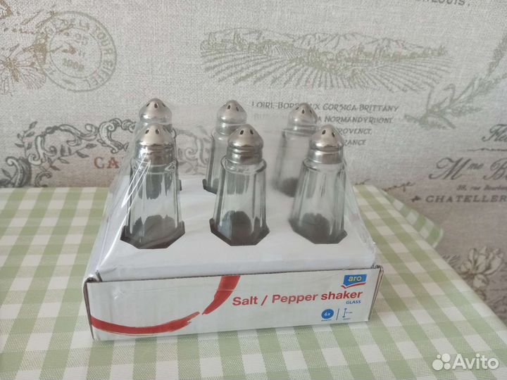 Набор солонка и перечница 6 шт