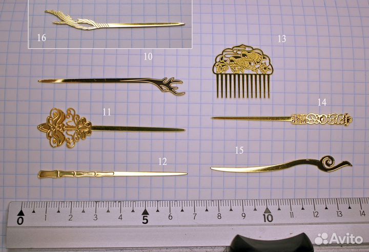 Бжд bjd 1/3 1/4 шпильки, гребни (филигрань)