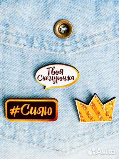 Значок брошь корги енот утка сова кот