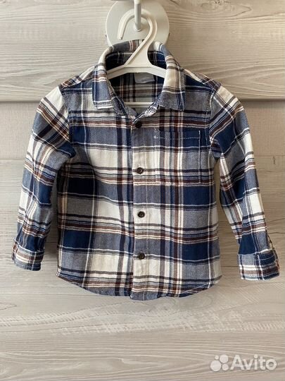 Рубашка в клетку для мальчика р.80