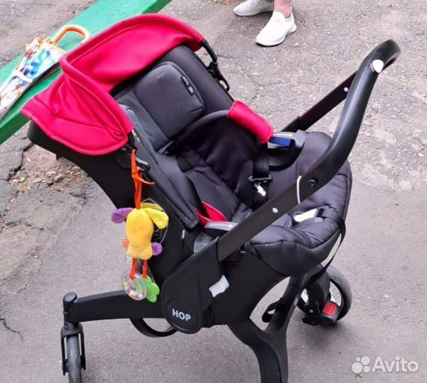 Коляска автокресло Hop red