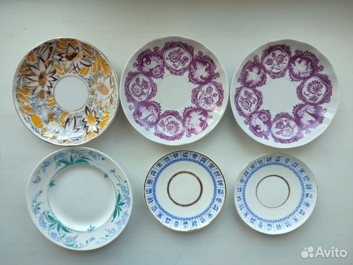 Блюдца фарфоровые лфз, СССР