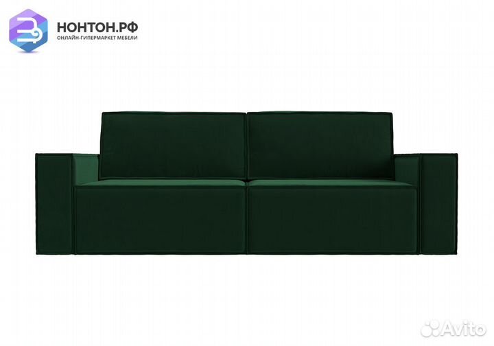 Диван еврокнижка Куба велюр зелёный