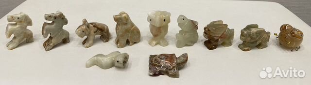Фигурки животных из оникса
