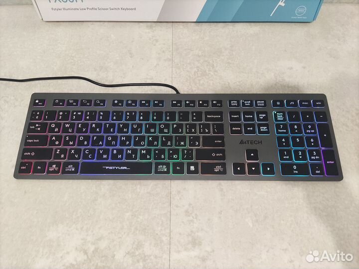 Клавиатура низкопрофильная A4Tech Fstyler FX60H