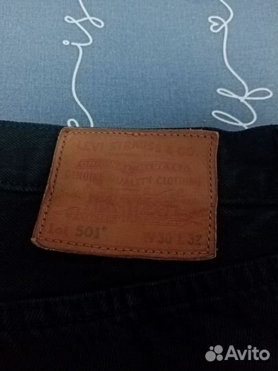 Мужские джинсы levis 501 черные