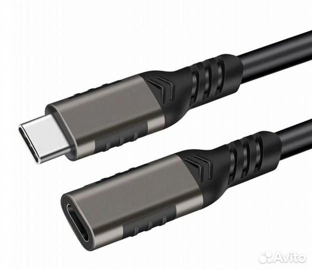 Кабель tubon Удлинитель Type-C 100w UU02 0.5м