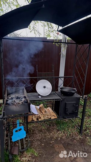 Мангал с печью