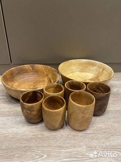 Посуда из дерева ручной работы