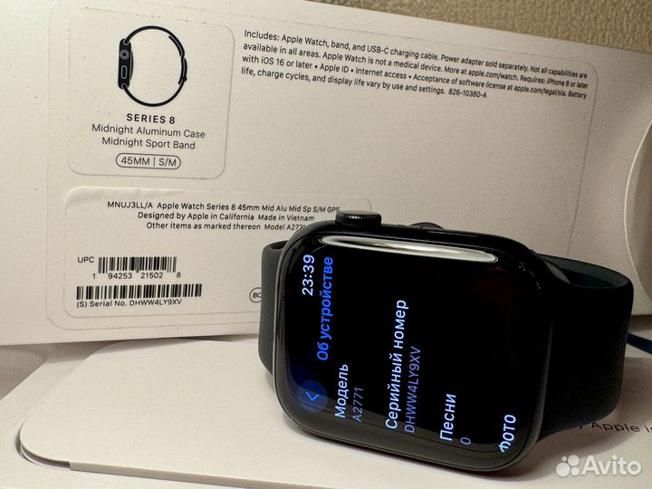 Apple Watch 8 45 midnight A2771 оригинал