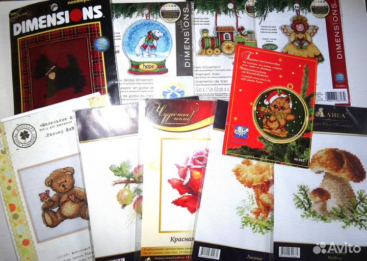 Остатки наборов для вышивки