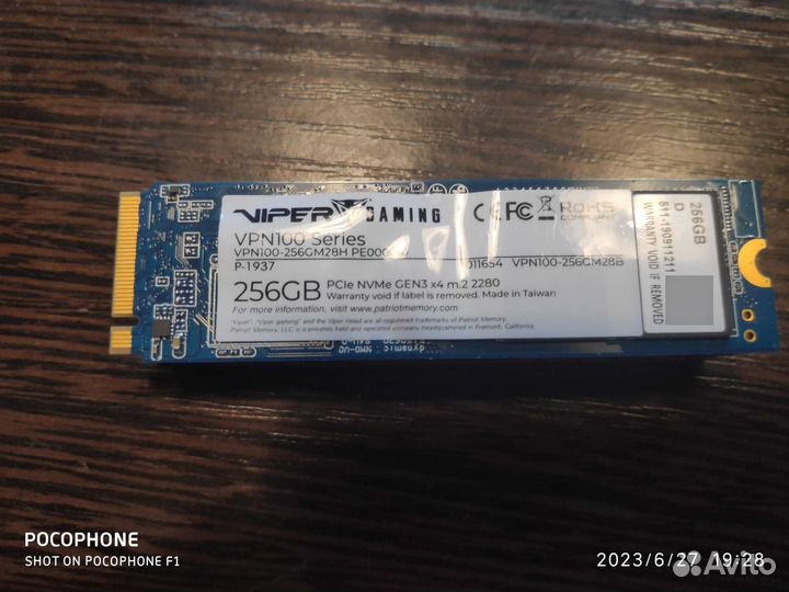 SSD Viper Patriot 256gb M2