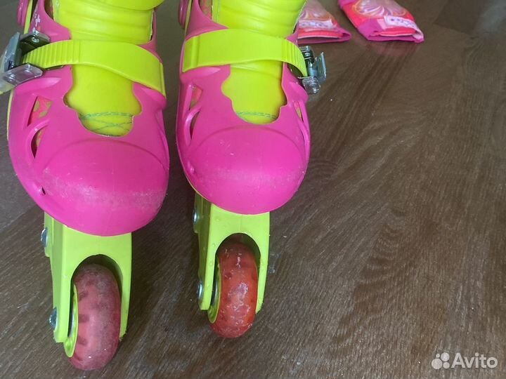 Ролики детские 29-32 размер, шлем, защита