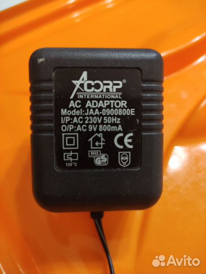 Блок питания 9v 800mA