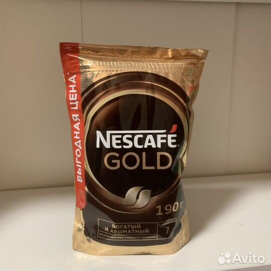 Nescafe gold кофе растворимый 190гр