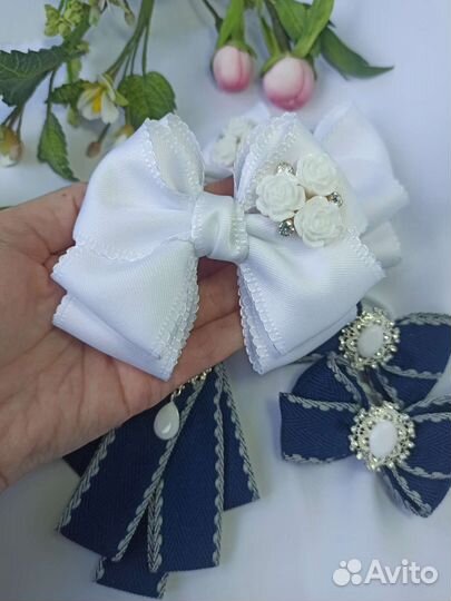 Бантики в школу, ручная работа