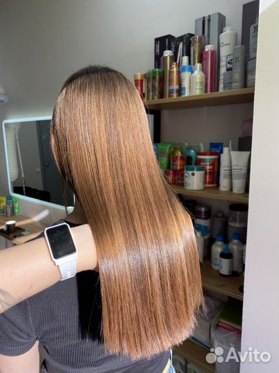 Модель на кератиновое выпрямление ботокс волос