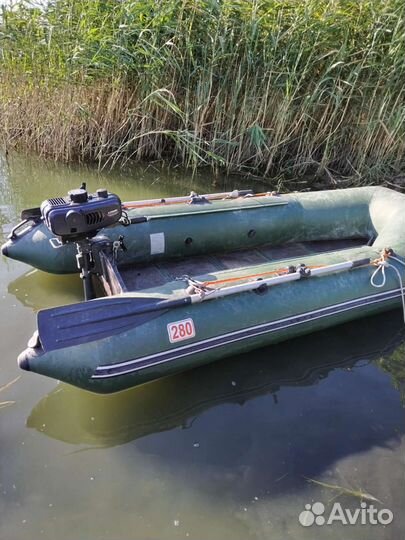 Лодка нептун KM-280 с мотором sharmax SM3.5FHS