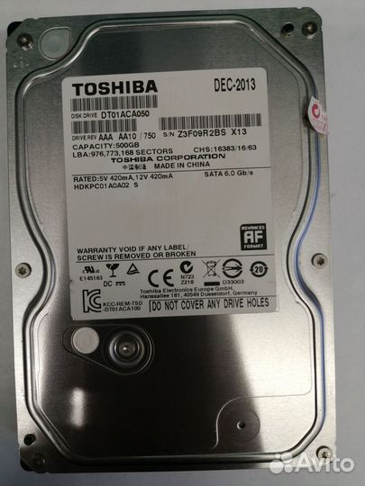 Жесткий диск 3.5'' 500гб