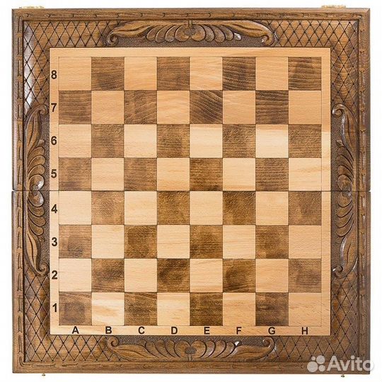 Шахматы и нарды резные Бухарест 50 х 50 см бук Армения 62605