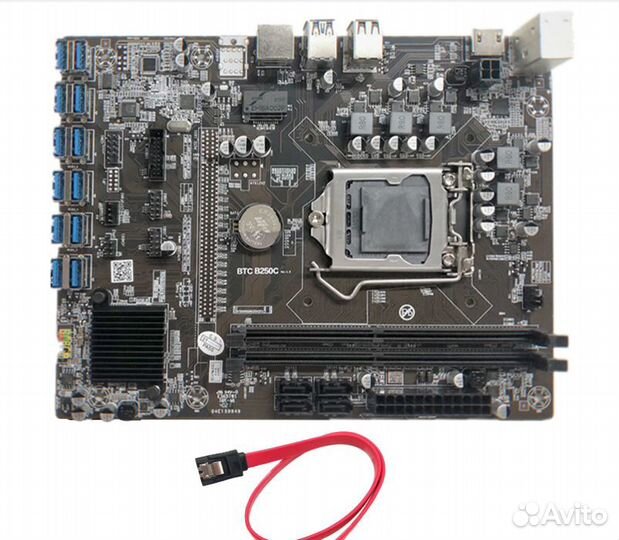Материнская плата BTC b250c на 12 карт майнинг