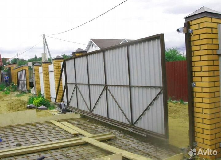 Откатные ворота со склада новые