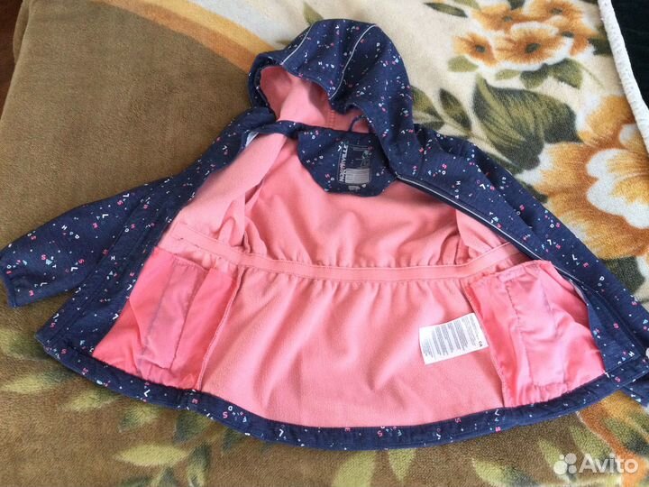 Непромокаемая ветровка на флисе для девочки 116