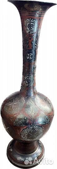 Ваза блюдо латунь Индия ручная работа