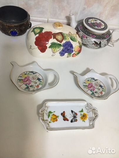 Вазы на ножках, крышечки на заваррик, бюветница