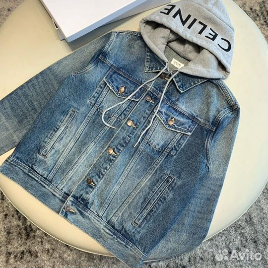 Синяя джинсовая куртка Celine