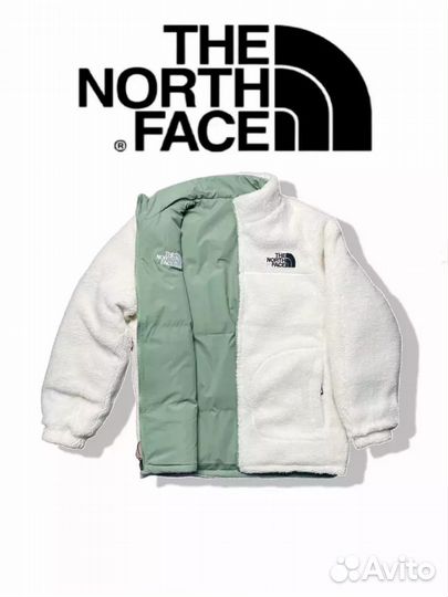 Куртка барашек The north face зеленая