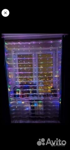 Гирлянда штора 3 на 2м. 200 лампочек