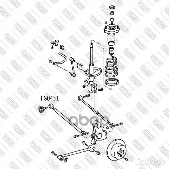Сайлентблок рычага lexus RX 03- FG0451 FG0451 F