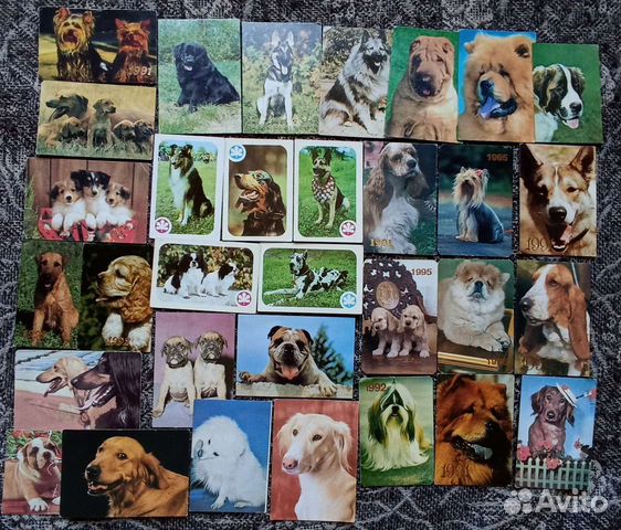 Календарики 90 х собаки коллекция объявление продам