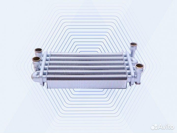 Теплообменник медный битермический для Baxi Main