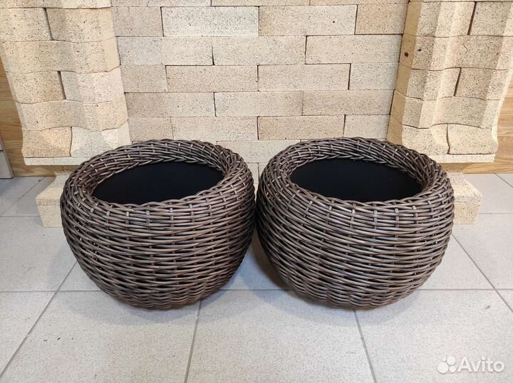Кашпо для цветов из ротанга, 12 л