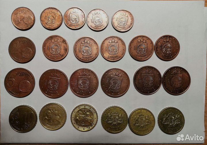 Обмен монетами евроценты