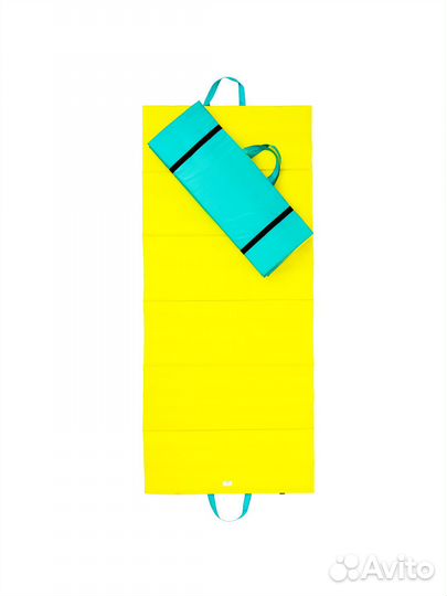 Пляжный коврик непромокаемый оранжево-жёлтый