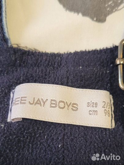 Джинсовый комбинезон утепленный 98