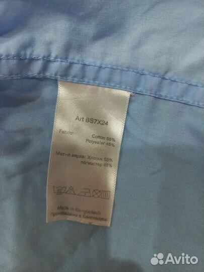 Рубашка школьная голубая 