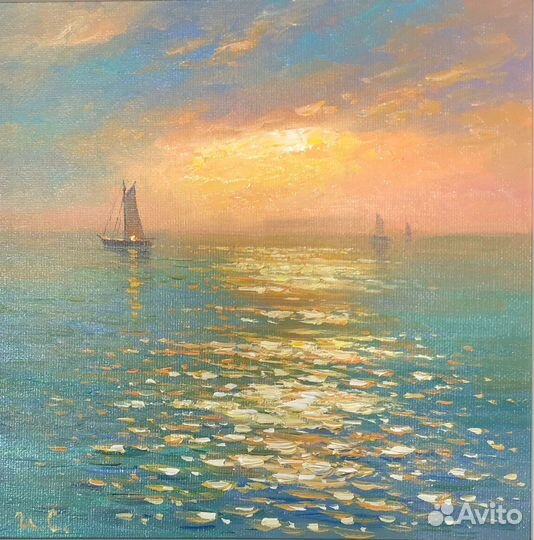 Картина маслом на холсте На море