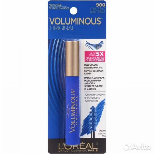 Синяя тушь для ресниц maybelline